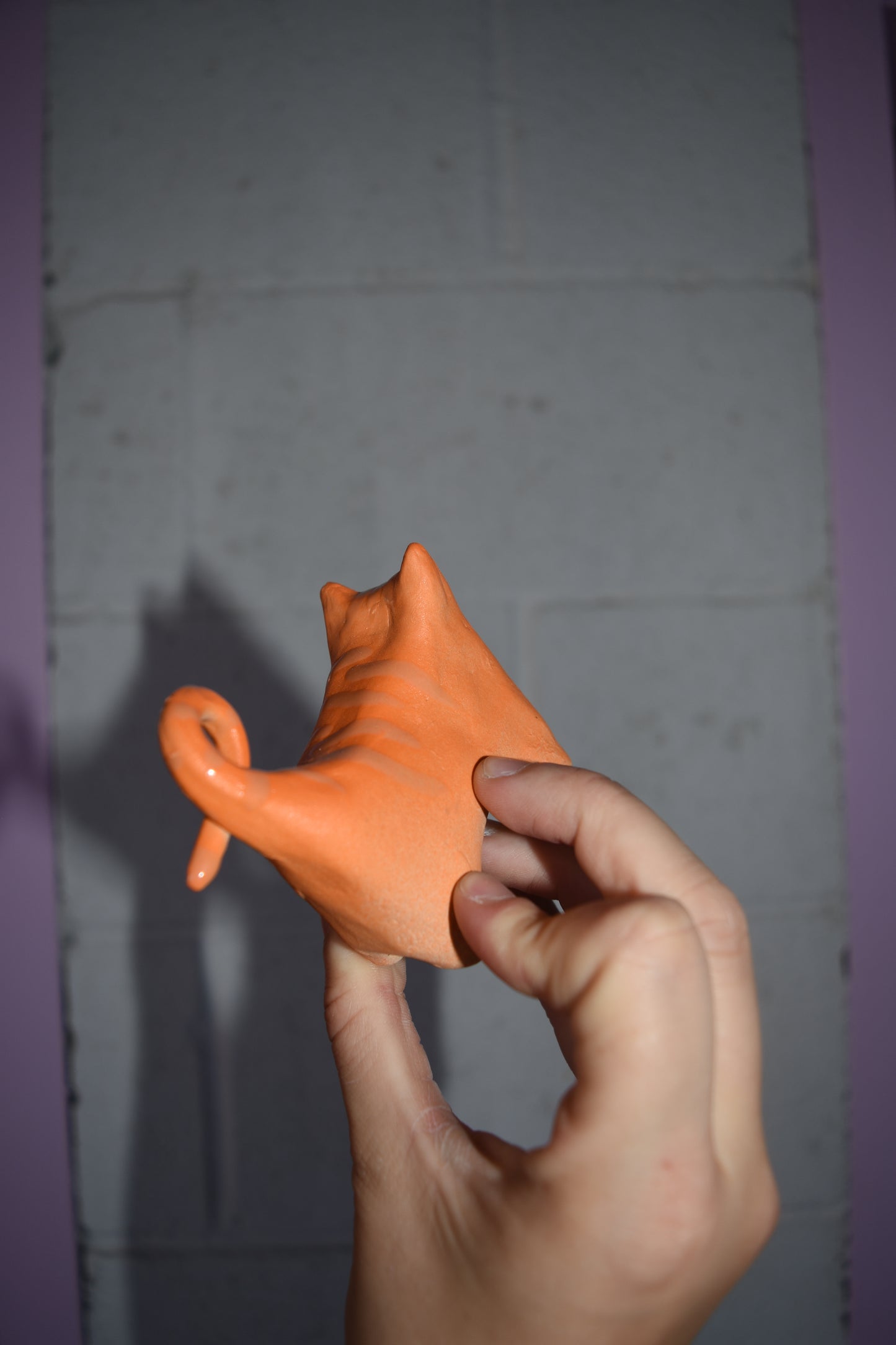 Bowser the Orange Kitty Figurine