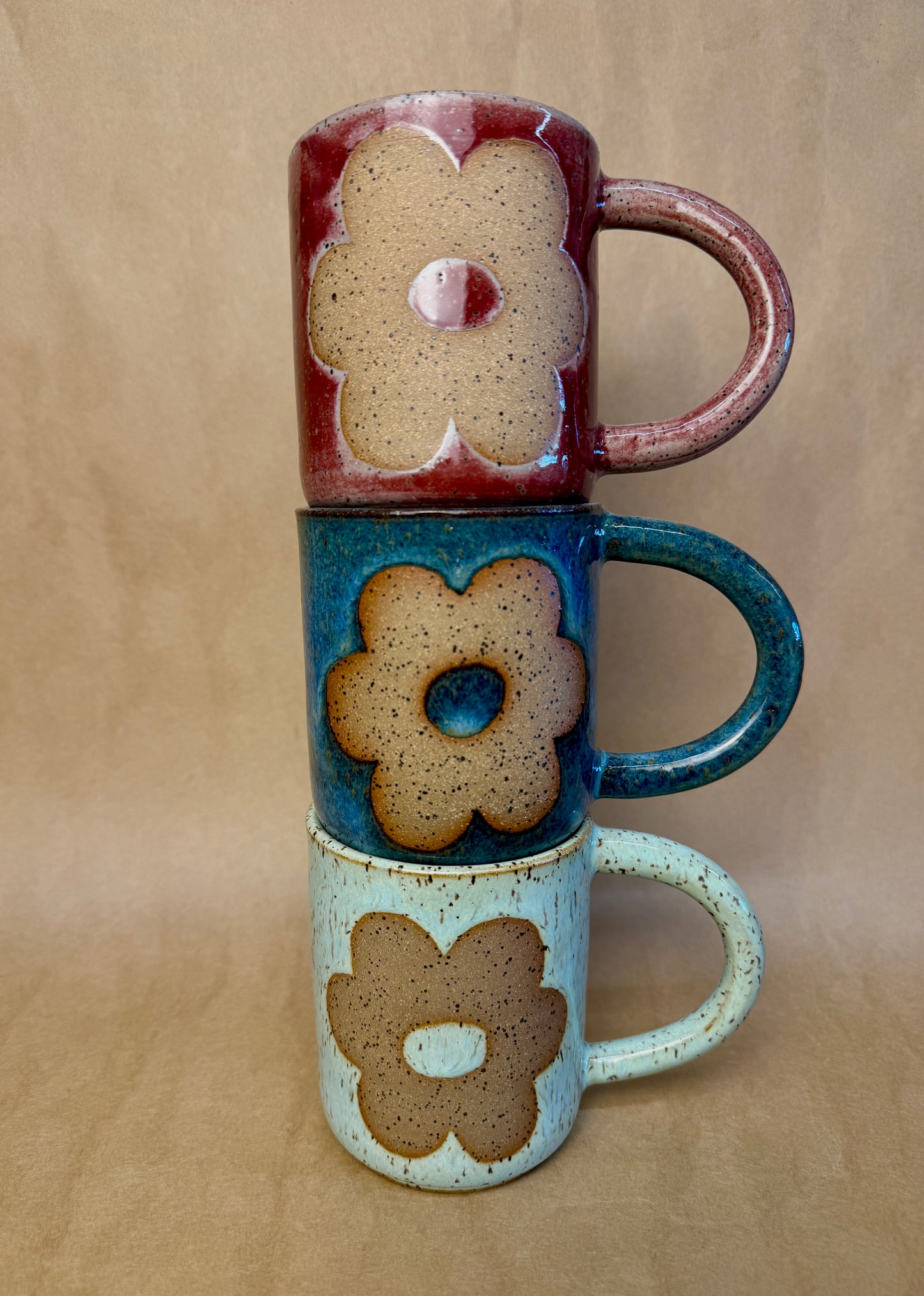 Earthy Daisy Mugs