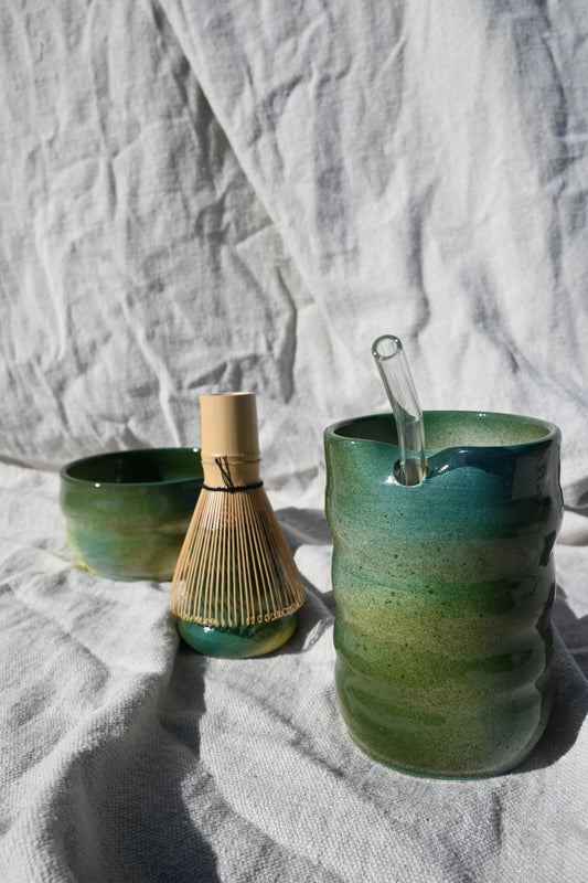 Mossy Sippy Cup and Matcha Set