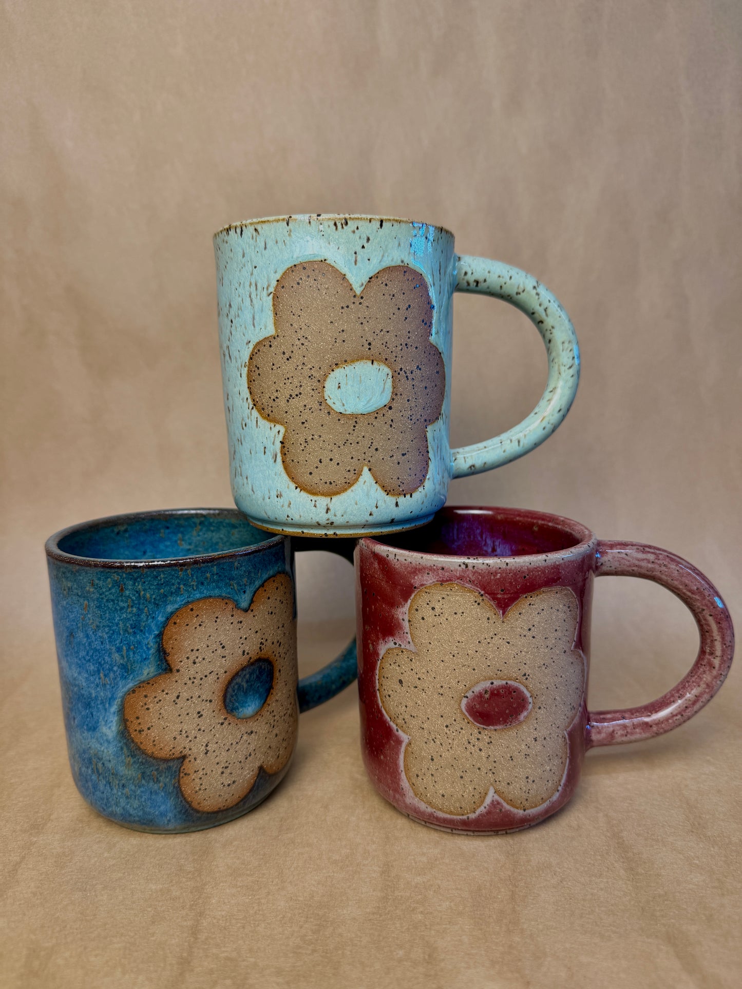 Earthy Daisy Mugs