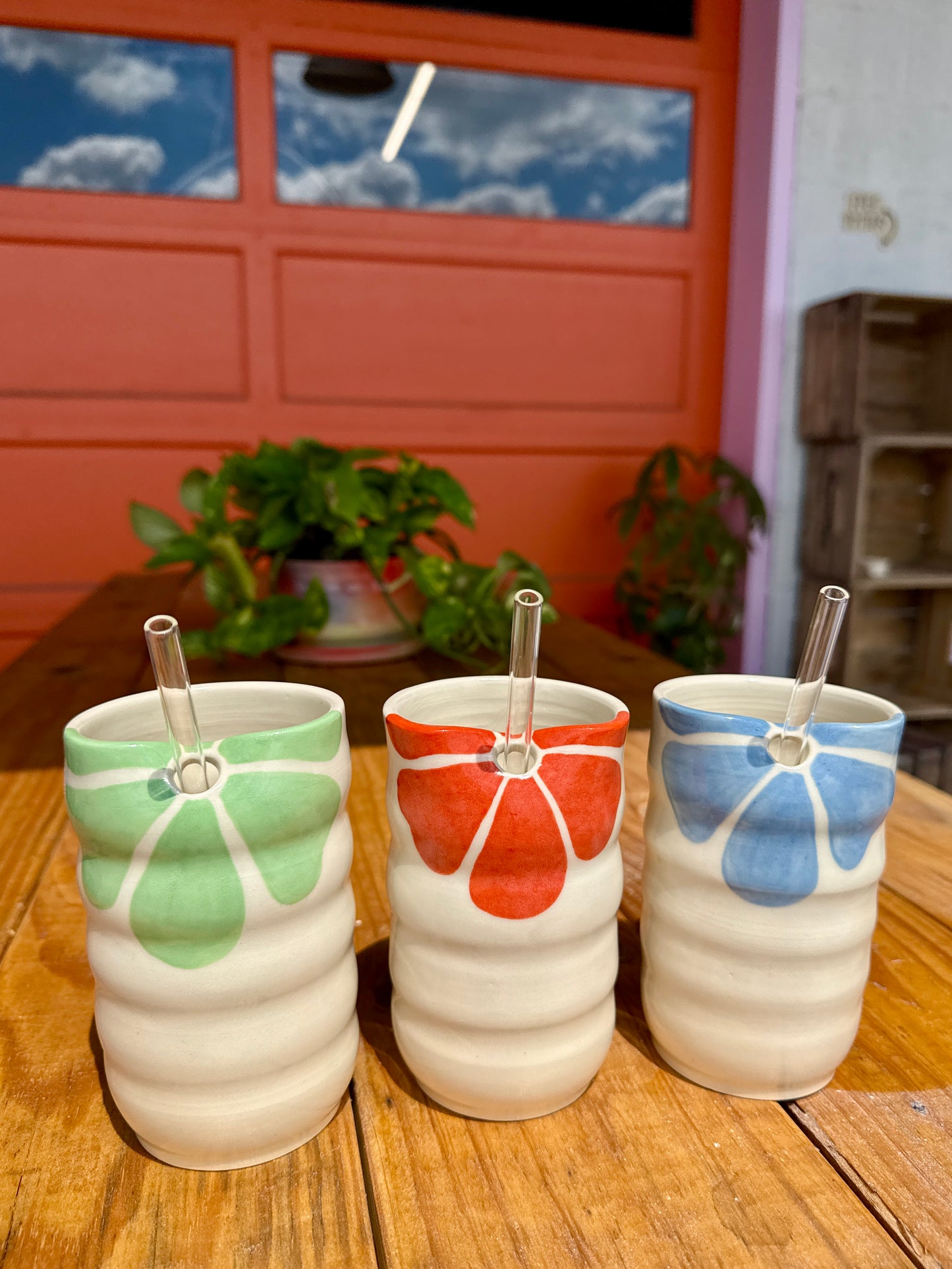 Flower sippy cups